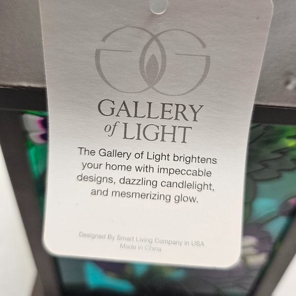 New Pagoda Zen Stained Floral Glass Solar Powered Garden Humming Bird Lantern - Picture 15 of 16